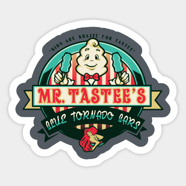 Mr. Tastee's Blue Tornado bars Sticker by MeganLara